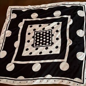 Black and White Polka Dot Scarf